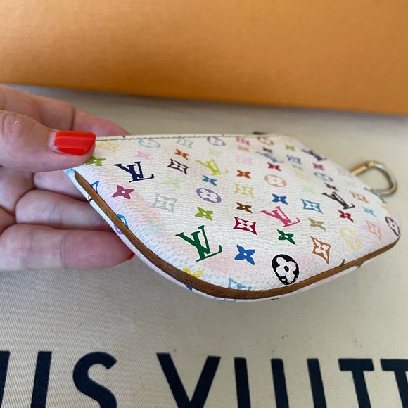 Louis Vuitton Multicolor Pochette Plate Rare Auth - Picture 12 of 16